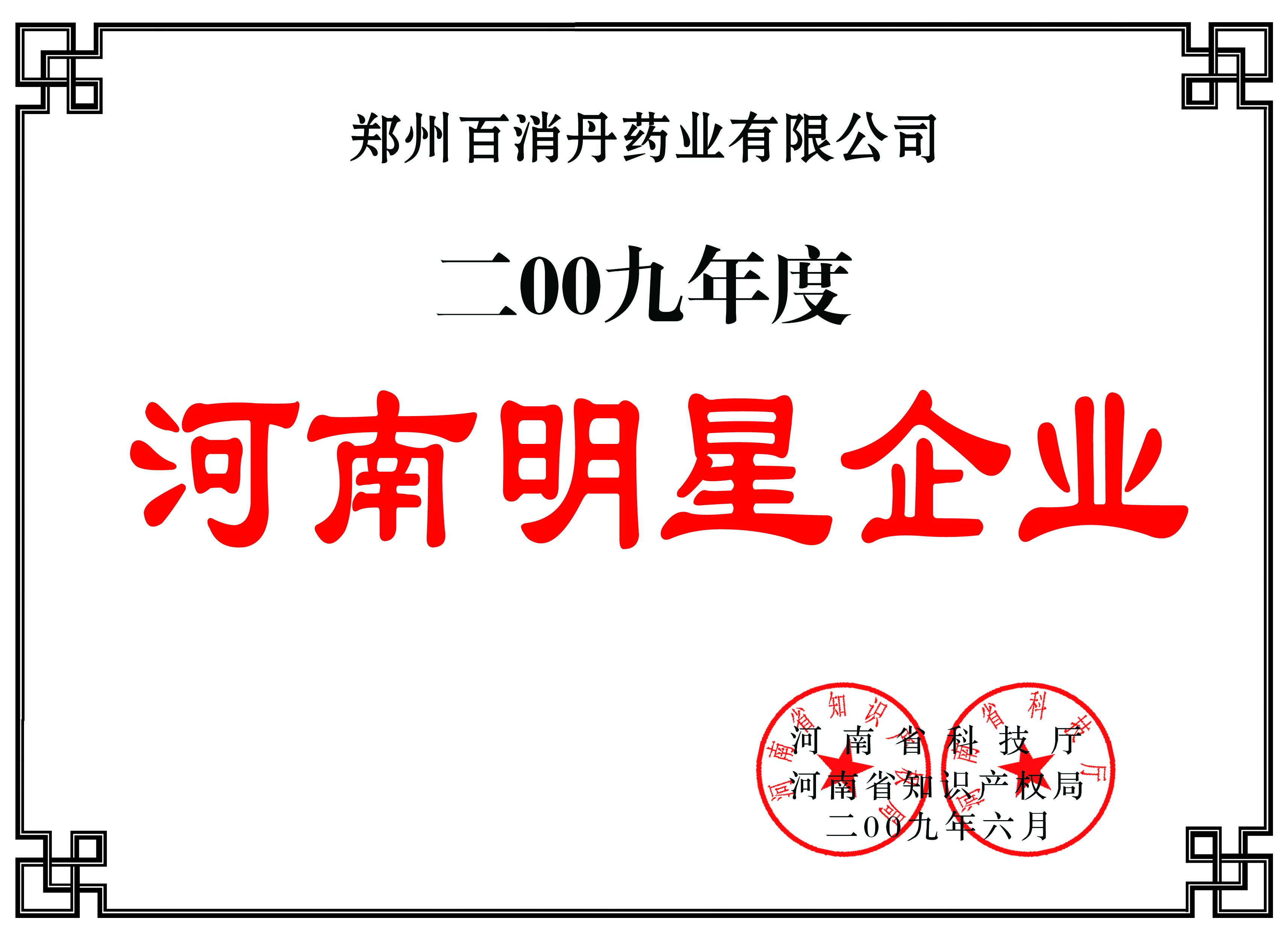 2009年度河南明星企業